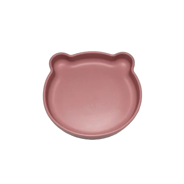 LIZY KIDS® Silikonski krožnik-Umazano roza